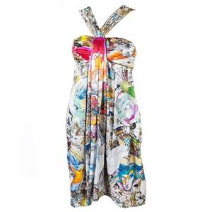 - VERSACE Julie Verhoeven Print Silk Dress size 4